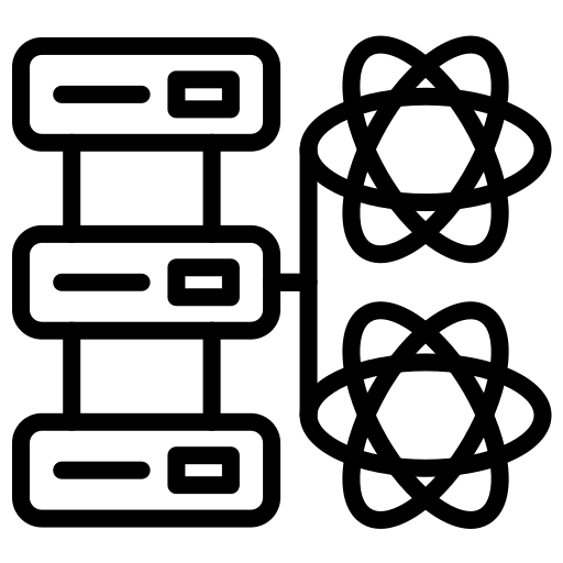 Research clusters or infrastructures icon